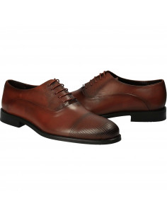 Pantofi din piele, eleganti, barbati, maro 2