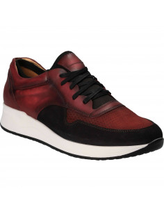 Pantofi Barbati Casual Piele bordeaux 2