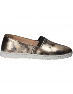 Pantofi Femei, piele, casual, espadrile, auriu