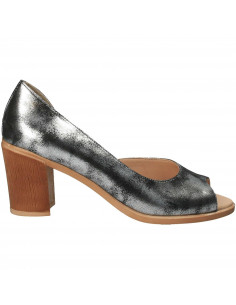 Pantofi Femei, piele, elegant, argintiu