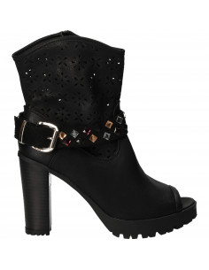 Sandale Femei Inalte Trendy Negre