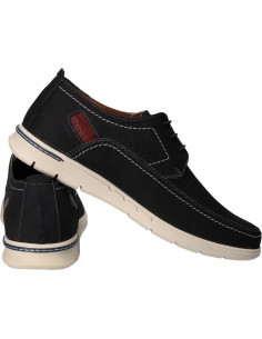 Pantofi de barbati, din piele, Da Vinci, albastru inchis 2