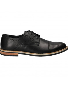 Pantofi negri, eleganti, pentru barbati, piele naturala, marca Da Vinci