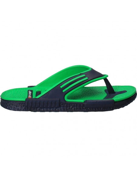 Slapi strand pentru barbati, verde cu albastru
