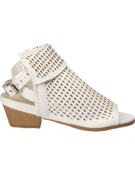 Sandale fashion, albe, inalte, pentru femei