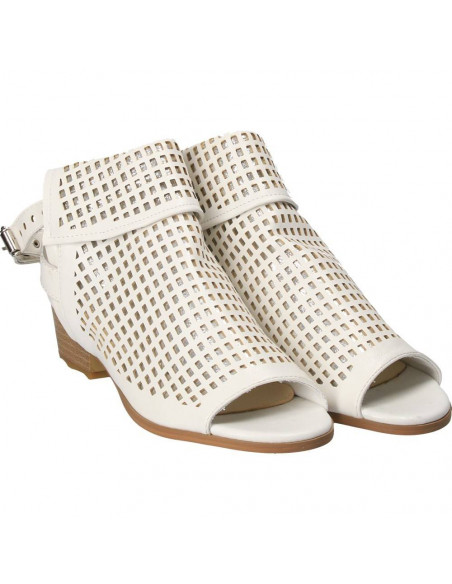 Sandale fashion, albe, inalte, pentru femei