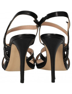 Sandale stiletto fashion, de gala, culoarea neagra 2