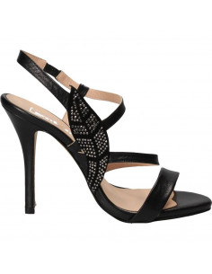 Sandale stiletto fashion, de gala, culoarea neagra