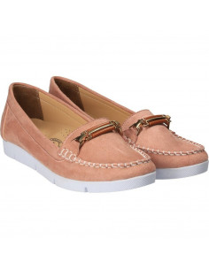 Mocasini roz, piele ecologica, marca Da Vinci 2