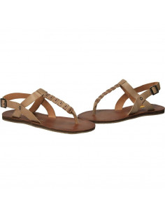 Sandale flip-flops, de dama, gri, din piele naturala 2