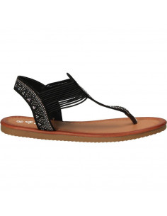 Sandale negre trendy, cu strasuri, Marca Flyfor