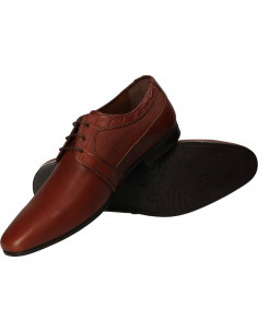 Pantofi barbatesti, imprimeu croco, piele naturala, Da Vinci 2