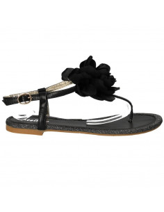Sandale negre cu floare, trendy, marca Mellisa