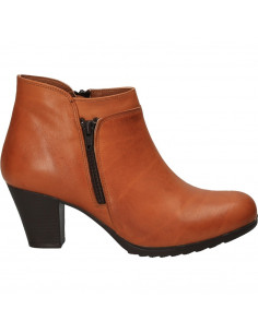 Botine maro deschis, din piele naturala
