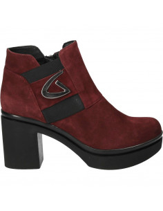 Botine trendy, talpa groasa, din piele velur