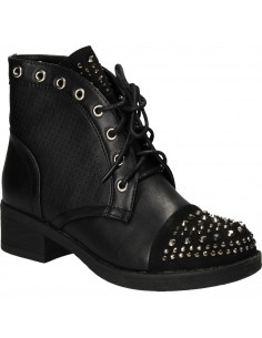 Ghete glamour, negre, pentru femei 2