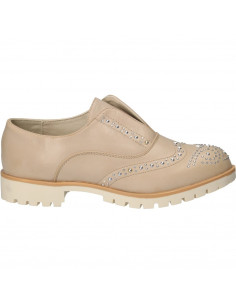 Pantofi de dama, casual, bej, cu strasuri
