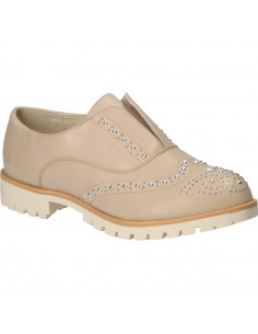 Pantofi de dama, casual, bej, cu strasuri 2