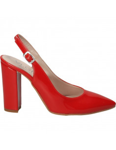 Pantofi trendy, rosii, cu bot ascutit