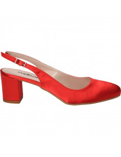 Pantofi satin rosu