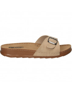 Saboti simpli, de dama, bej, marca Fly Shoes
