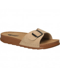 Saboti simpli, de dama, bej, marca Fly Shoes 2