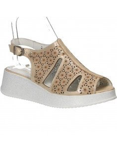 Sandale glamour, reflexe aurii, piele 2