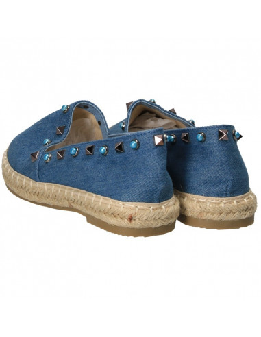 Espadrile dama, din jeans, cu tinte
