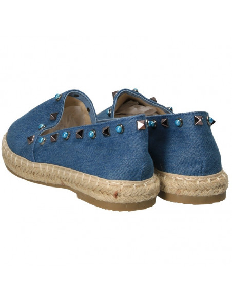 Espadrile dama, din jeans, cu tinte