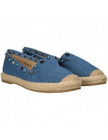 Espadrile dama, din jeans, cu tinte