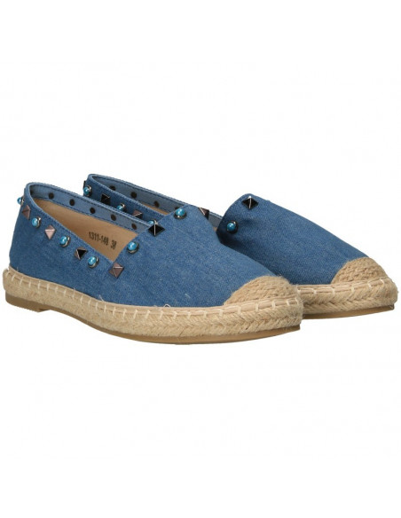 Espadrile dama, din jeans, cu tinte