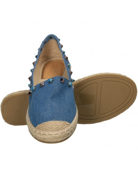 Espadrile dama, din jeans, cu tinte
