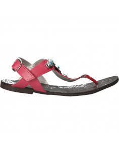 Sandale fete, flip flops, roz, cu decor