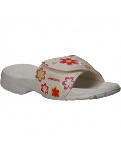 Slapi copii, din spuma, albi cu floricele 2