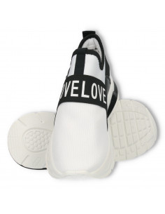 Sneakers albi, LOVE, pentru femei 2