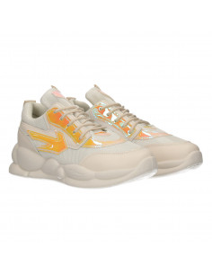 Sneakers albi, de dama, talpa groasa 2
