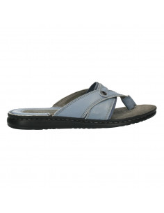 Saboti barbati flip flop, piele, blue