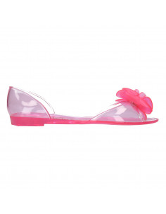 Balerini transparenti, roz, cu floare