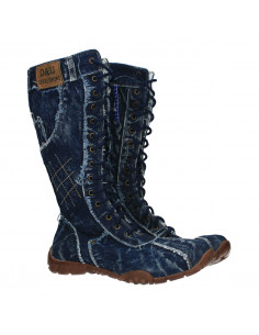 Ghete jeans, fara toc, pentru femei 2
