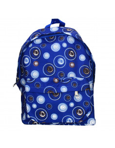 Rucsac albastru, cu buline, dama 2