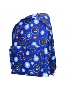 Rucsac albastru, cu buline, dama