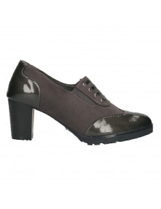 Pantofi clasici, cu toc mic, culoare gri
