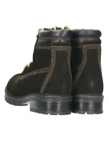 Ghete clasice, dama, piele intoarsa neagra
