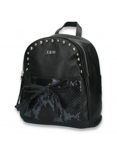 Rucsac chic pentru dama, cu imprimeu croco, negru - M87