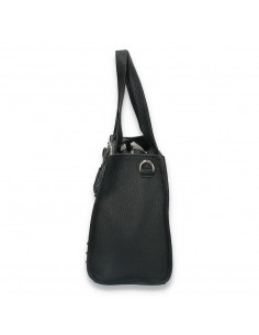 Poseta office dama, cu imprimeu croco, neagra - M90 2