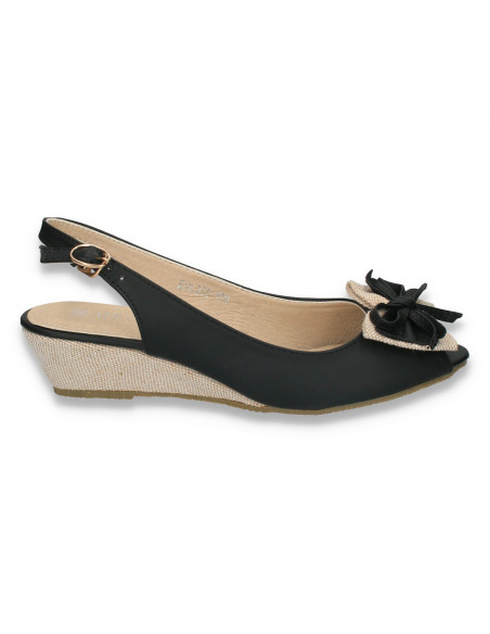 Sandale dama, cu talpa mica, negre - LS179