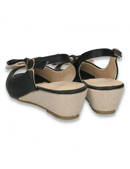 Sandale dama, cu talpa mica, negre - LS179