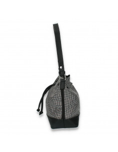 Geanta glami, tip saculet, cu strasuri, negru - M205 2