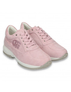 Sneakers dama, casual, imitatie velur, violet - W105 2