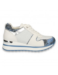 Sneakers moderni, pentru femei, alb-albastru - W140